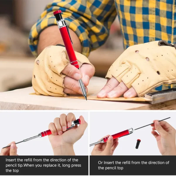 Lapiz rojo usos Lapiz carpintero 2,8mm